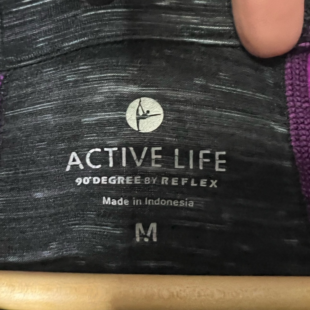 90 Degree by Reflex Active Life Black, Plum & Heather Gray Long Sleeve 1/4 Zip - Picture 12 of 16